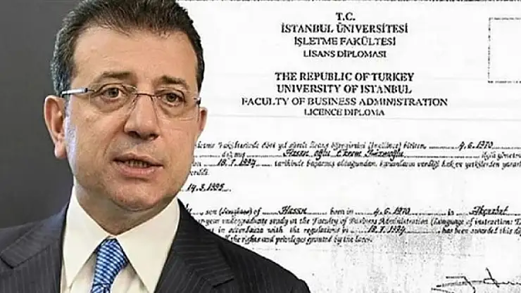 Tutuklu İBB Başkanı Ekrem İmamoğlu'nun yüksek lisans diploması da iptal edildi