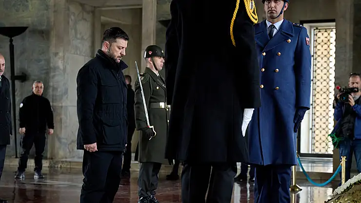 Ukrayna Devlet Başkanı Zelenskiy Anıtkabir'de