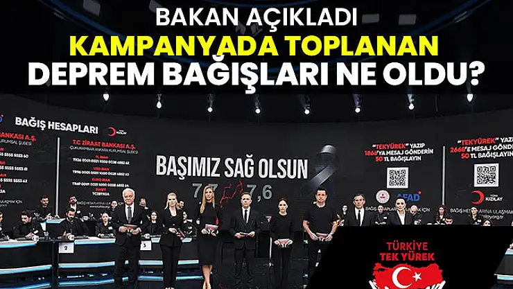 Yardım kampanyalarında toplanan deprem bağışlarına ne oldu? Bakan Yerlikaya yanıtladı