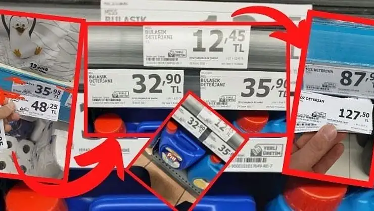 Zincir marketler yine ürünlerin etiketlerini değiştirdiler