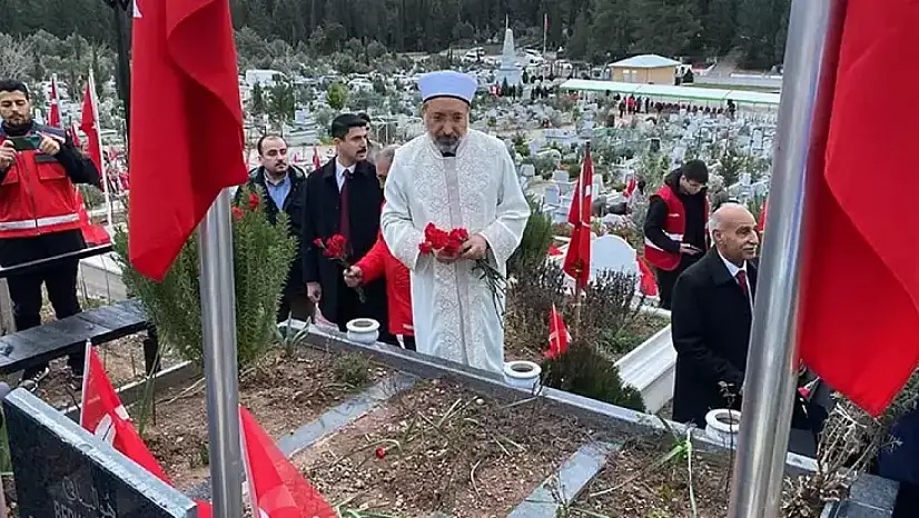 Diyanet İşleri Başkanı Arpaguş, depremde yaşamını yitirenler için dua etti