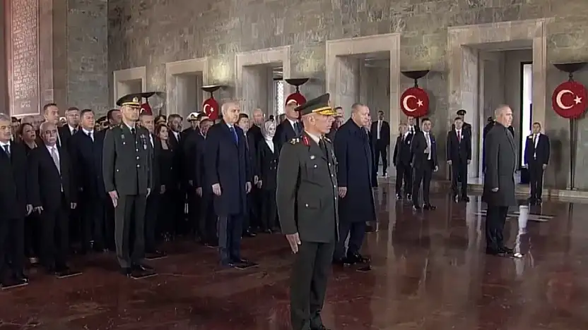 Atatürk'ün Ebediyete İntikalinin 87. Yılında Anıtkabir'de Tören