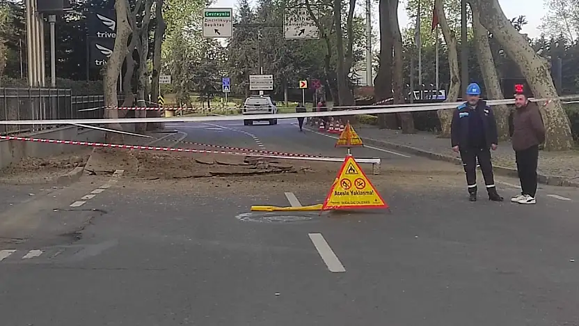İstanbul Sarıyer'de Yol Çöktü! Çökmenin Nedeni Ortaya Çıktı
