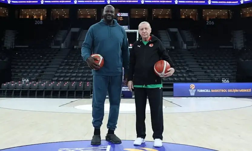 Cumhurbaşkanı Erdoğan Eski NBA Oyuncusu Shaquille O'Neal İle Bir Araya Geldi