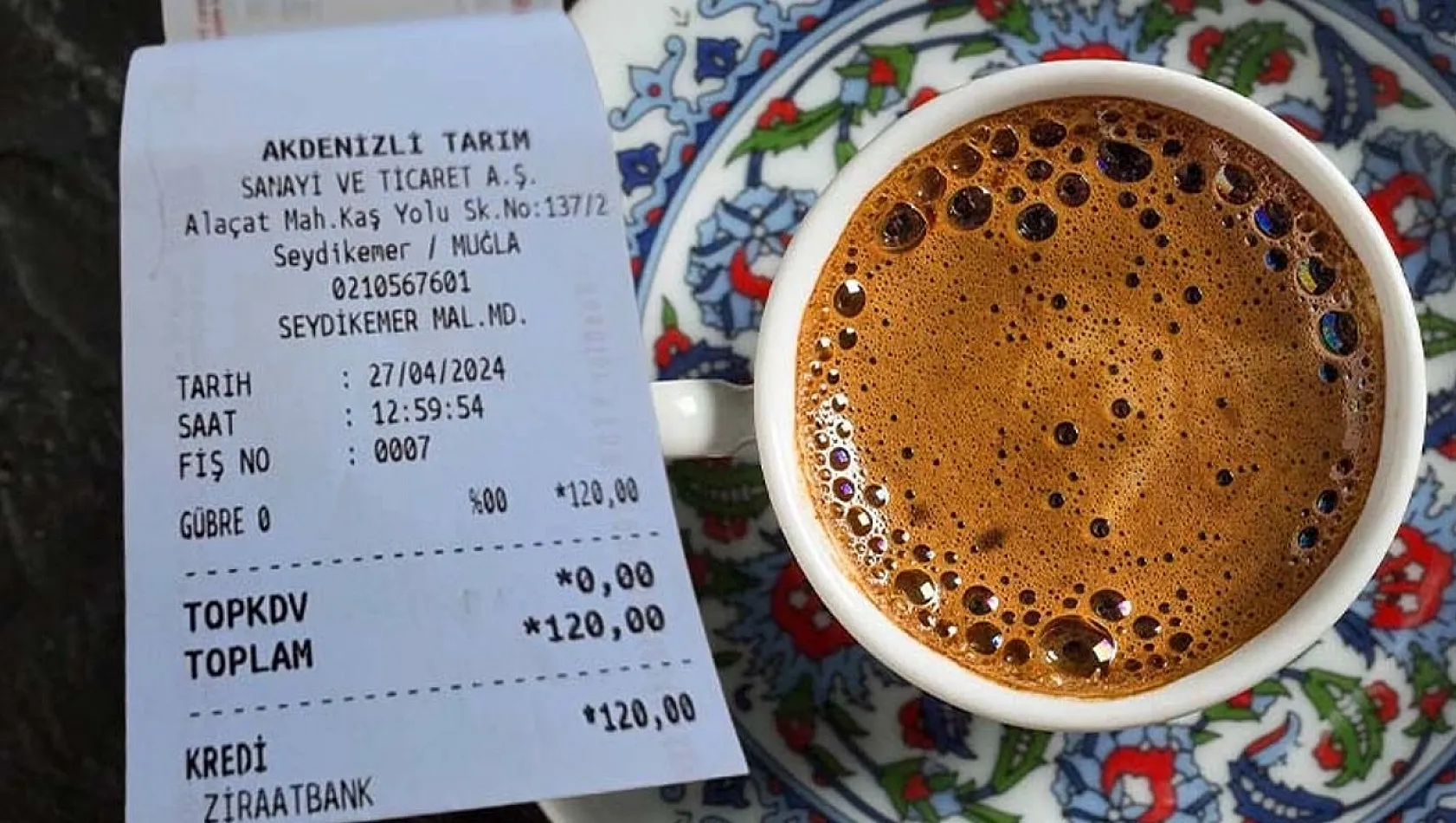 Restoran İçilen Kahveden Vergi Kaçırmak İçin Fişe Gübre Olarak Yansıttı