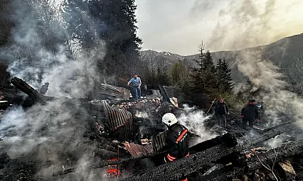 Trabzon Uzungöl'de Yangın